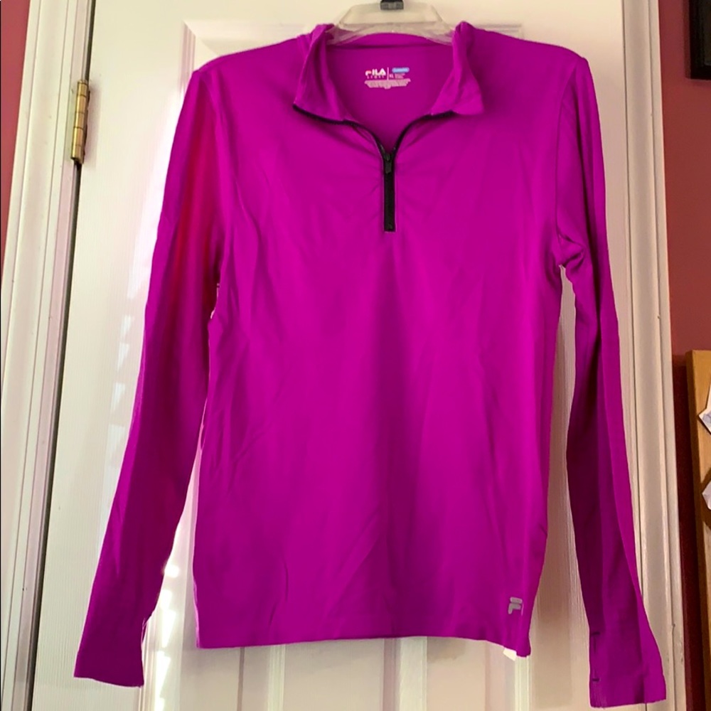 FILA Bright Purple Athletic Pullover Half-zip